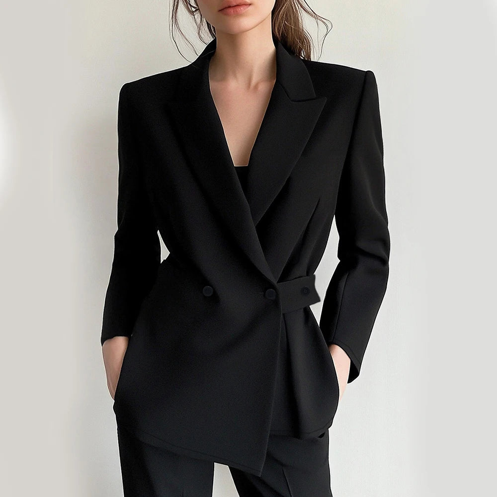 Women's Blazers All Season Fashion Decent Button Long Sleeve Shawl Collar Office Lady Blazers